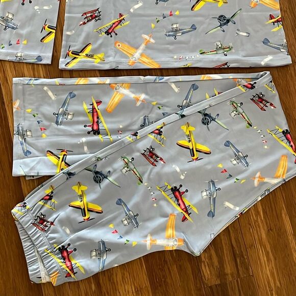 Hart+Land Airplanes Patterned Organic Pima Cotton Women’s Pajama Set XS - Picture 3 of 3